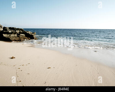 Ein schönes Bild von weißen Sandstrand Stockfoto