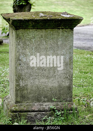 Grab von Mary Wollstonecraft ein englischer Schriftsteller, Philosoph und Verfechter der Rechte der Frauen in St. Pancras Old Church Cemetery in der Nähe von King's Cross Stockfoto