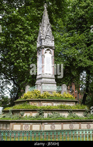 Denkmal, Angela Burdett-Coutts, einen wohlhabenden 19. Jahrhundert aristokratischen Philanthrop in St Pancras alte Kirche Friedhof in der Nähe von Kings Cross Stockfoto