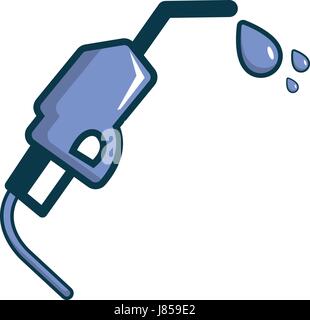 Benzin-Pumpe-Düse-Symbol, Cartoon-Stil Stock Vektor