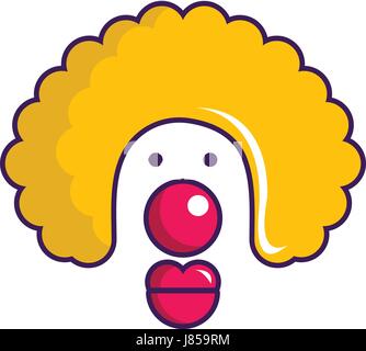 Clown Gesichtssymbol, Cartoon-Stil Stock Vektor