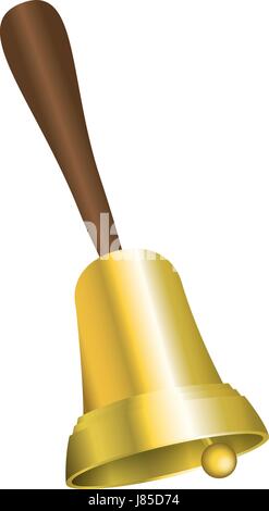 goldene Glocke Weihnachten Musik Symbolbild Stock Vektor