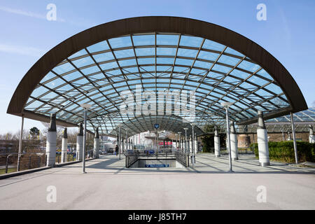 U-Bahn Station Westfalenhallen, Dortmund, Ruhr Area, North Rhine-Westphalia, Germany Stockfoto