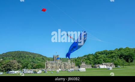 Drachensteigen im Margam Park Stockfoto