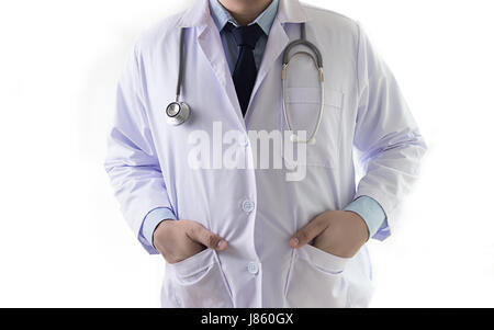 Closeup Arzt im Krankenhaus Kollegen und Hand mit dem Stethoskop Ausrüstung Patienten, medizinische verwischt. Stockfoto