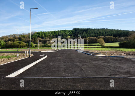 Presteigne, Powys, Wales, UK. Zum Jahresbeginn eine neue Wohnsiedlung am Stadtrand von walisischen Kleinstadt Stockfoto