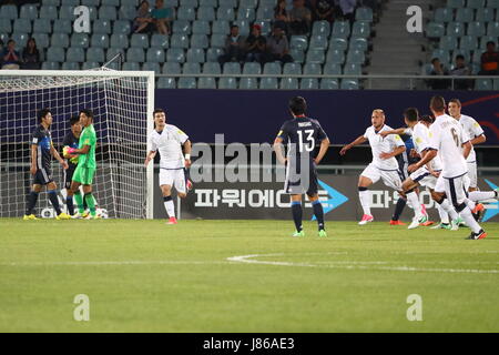 Cheonan, Südkorea. 27. Mai 2017. U-20U20-Japan-Team Gruppe Line-up (JPN) Fußball: 2017 FIFA U-20-WM Gruppe D-Spiel zwischen Japan - Italien in Cheonan Baekseok Stadion in Cheonan, Südkorea. Bildnachweis: Sho Tamura/AFLO SPORT/Alamy Live-Nachrichten Stockfoto