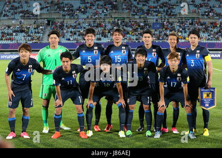 Cheonan, Südkorea. 27. Mai 2017. U-20U20-Japan-Team Gruppe Line-up (JPN) Fußball: 2017 FIFA U-20-WM Gruppe D-Spiel zwischen Japan - Italien in Cheonan Baekseok Stadion in Cheonan, Südkorea. Bildnachweis: Sho Tamura/AFLO SPORT/Alamy Live-Nachrichten Stockfoto