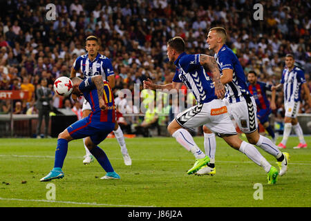 Paco Alcacer (17) FC Barcelona-Spieler. Copa del Rey zwischen FC Barcelona Vs Deportivo Alaves im Vicente Calderon Stadion in Madrid, Spanien, 27. Mai 2017. Stockfoto