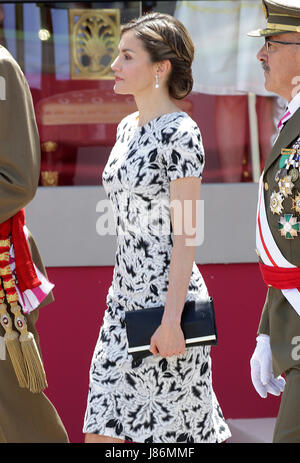 Königin Letizia während Spaniens National Armed Forces Day 2017 in Guadalajara, auf Samstag, 27. Mai 2017. Stockfoto