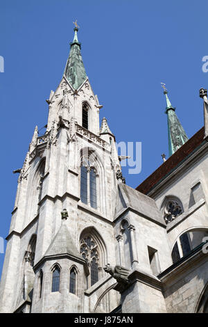 Kirche, Bayern, München, Turm, Religion, religiöse, glauben, Kirche, Gott, Stockfoto