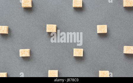 Zucker Würfel Muster. Ansicht von oben Stockfoto