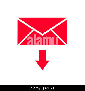 e-Mail, Brief, e-Mail, Download, Fetch, Post, symbolische, grafisch, aussehen, mit einem Blick, Stockfoto