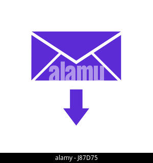 e-Mail, Brief, e-Mail, Download, Fetch, Post, symbolische, grafisch, aussehen, mit einem Blick, Stockfoto