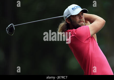 Schwedens Johan Carlsson tagsüber drei 2017 BMW PGA Championship in Wentworth Golf Club, Surrey. PRESSEVERBAND Foto. Bild Datum: Samstag, 27. Mai 2017. Vgl. PA Geschichte GOLF Wentworth. Bildnachweis sollte lauten: Nigel Französisch/PA Wire. Einschränkungen: Nur zur redaktionellen Verwendung. Keine kommerzielle Nutzung. Stockfoto