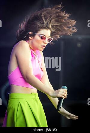 Lorde beim BBC Radio 1 Big Weekend bei Burton Constable Hall, Burton Constable, Skirlaugh im Rumpf. Stockfoto