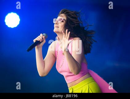 Lorde beim BBC Radio 1 Big Weekend bei Burton Constable Hall, Burton Constable, Skirlaugh im Rumpf. Stockfoto