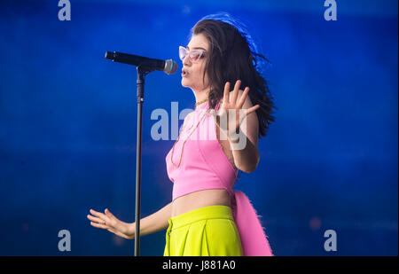 Lorde beim BBC Radio 1 Big Weekend bei Burton Constable Hall, Burton Constable, Skirlaugh im Rumpf. Stockfoto