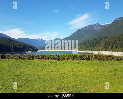 Malerische Aussicht der Capilano River Regional Park in North Vancouver, Kanada Stockfoto