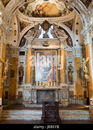 Saint Niccolo in Sasso Innenraum der Kirche, Siena Stockfoto