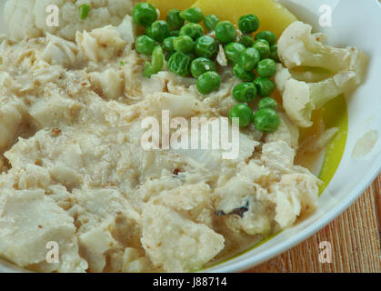 Baccala Alla Vicentina - Venetian-italienische Gericht ursprünglich aus Vicenza, die aus Stockfisch, einen luftgetrockneten fis Stockfoto