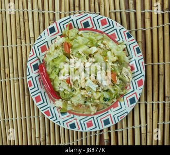 Machha Chhencheda - Fisch-Curry, Oriya nicht-vegetarisches Gericht mit zerkleinerten Fisch Köpfe zusammen mit Gemüse gemacht. Stockfoto