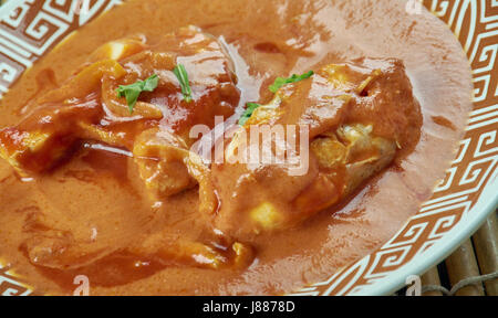 Hubby Chala Meen Kulambu - Chala Fisch Curry Stockfoto