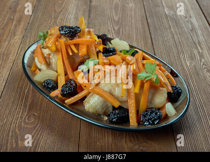 Solange e Havij - persischer Karotten Eintopf, traditionelles Gericht in Isfahan Stockfoto