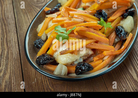 Solange e Havij - persischer Karotten Eintopf, traditionelles Gericht in Isfahan Stockfoto