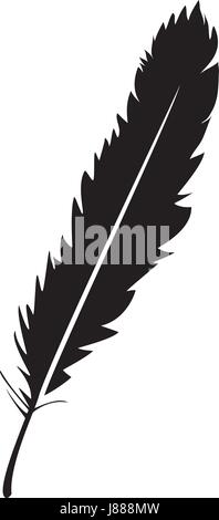 Vektor-Illustration einer Feder isoliert auf weißem Hintergrund Stock Vektor