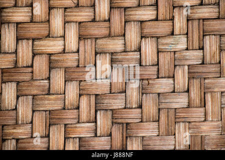 Der braune Farbe aus Holz weben Textur Hintergrund zugemacht Stockfoto