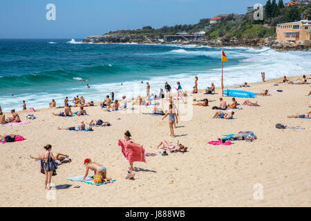 Menschen am Coogee Beach in den östlichen Vororten von Sydney, New-South.Wales, Australien Stockfoto