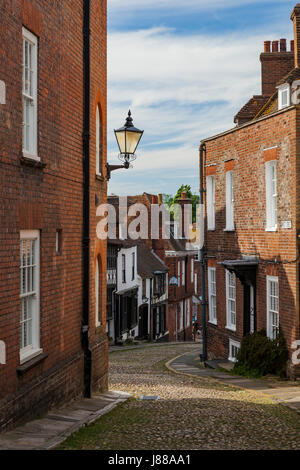 Weststraße in Rye, East Sussex, England. Stockfoto