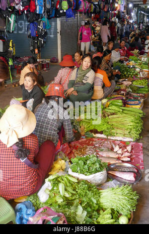 Lokalen Markt in Siem Reap, Kambodscha Stockfoto