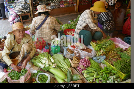 Lokalen Markt in Siem Reap, Kambodscha Stockfoto