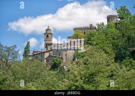 Ansicht der Stadt von Stefano. Am Pilgerweg Via Francigena. Stockfoto