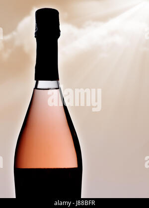 Rosa Sekt. Festliche trinken. Stockfoto