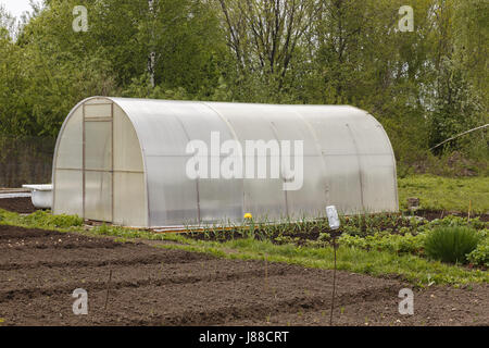 Hergestellt aus Polycarbonat Gewächshaus Stockfoto