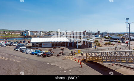 Caledonian MacBrayne Fährterminal in Ardrossan Hafen in Ardrossan North Ayrshire Schottland UK Stockfoto