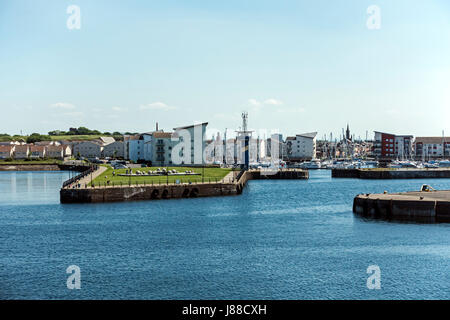 Blick über Ardrossan Hafen in Ardrossan North Ayrshire Schottland UK Stockfoto