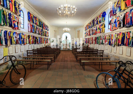 Frankreich, Landes, Labastide-d'Armagnac, Notre Dame des Cyclistes Kapelle und Museum des Radsports Stockfoto