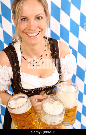 Frau auf dem oktoberfest Stockfoto