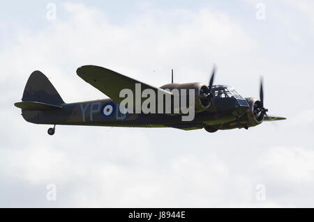 Bristol Blenheim, Mk 1F, G-BPIV, L6739, East Kirkby, England, Vereinigtes Königreich. Stockfoto