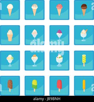 Eis-Symbol blau app Stock Vektor