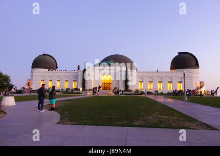 Griffith Sternwarte in Los Angeles - LOS ANGELES - Kalifornien - 19. April 2017 Stockfoto