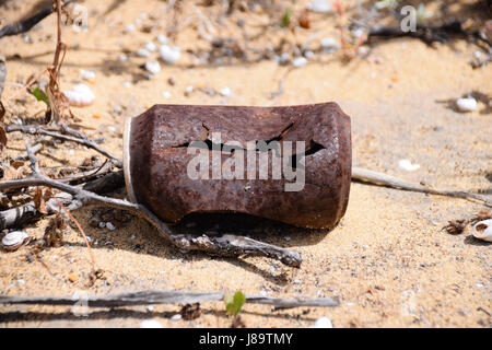 Rusty verworfen Getränke Dose Stockfoto