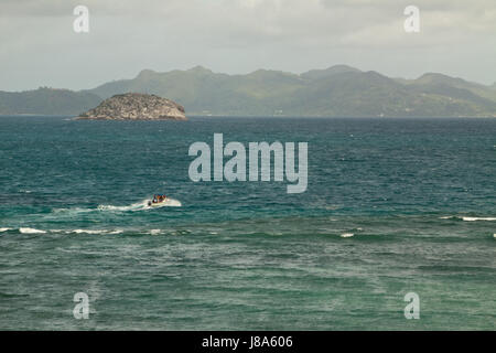 Seychellen, Salzwasser, Meer, Ozean, Wasser, Strand, Meer, Strand, Meer, Stockfoto