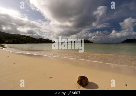 Seychellen, Salzwasser, Meer, Ozean, Wasser, Strand, Meer, Strand, Meer, Stockfoto