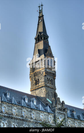 Hauptgebäude der Georgetown University in Washington DC - USA Stockfoto