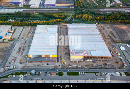 Amazon-Logistik, Neubau auf dem Gelände der Westfalenhütte, Internet-Handel, Lager, Auslieferungslager, Dortmund, Ruhrgebiet, Nordrhein-West Stockfoto